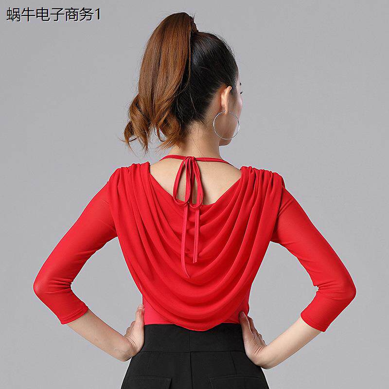 舞练功服女拉丁七分袖网