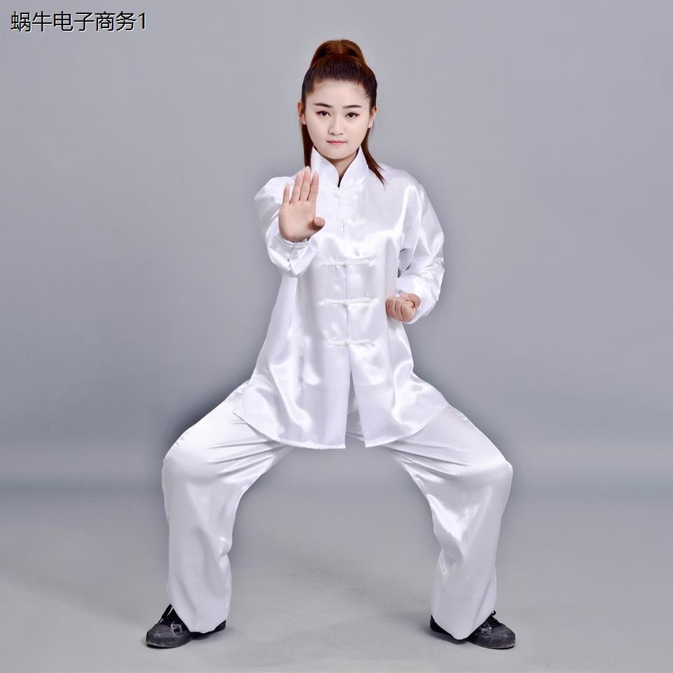 新款白色太极服武术表演