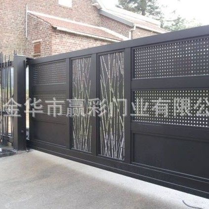电动段滑门平移门直线门铝合金封板公司工厂房厂门口自动伸缩大门