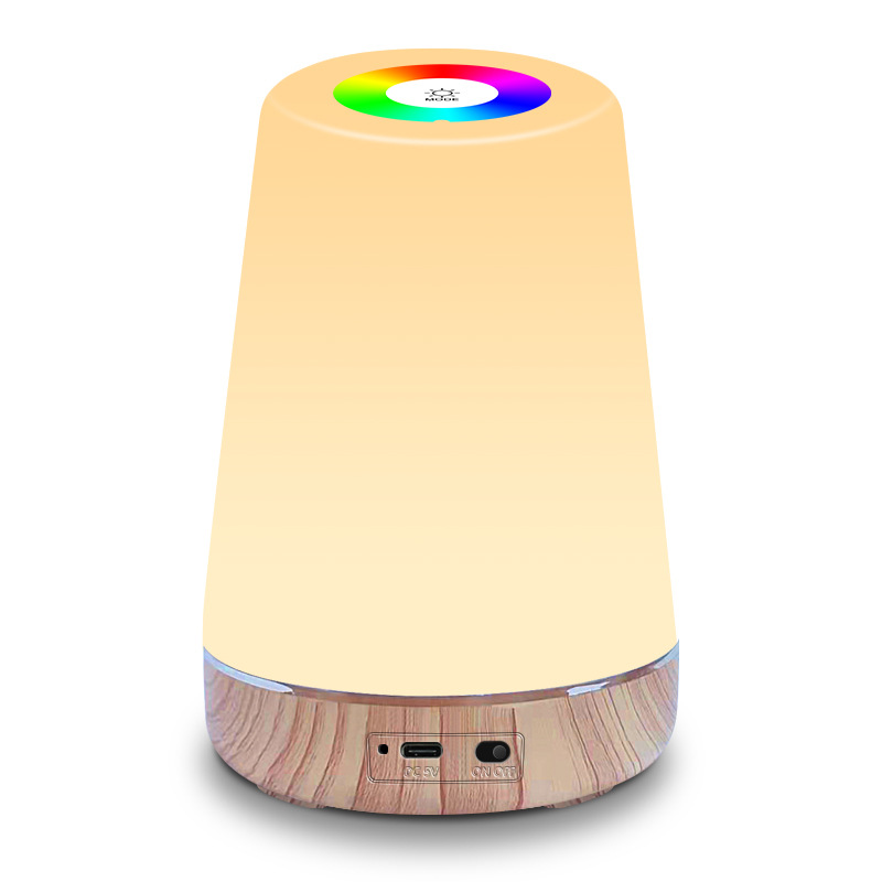 新款高亮度长续航充电七彩氛围LED小夜灯 触摸调光七彩充电台灯