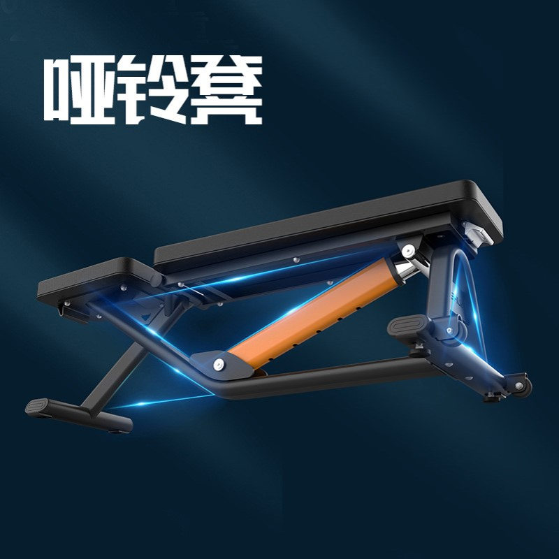 舒华G599飞鸟卧推哑铃凳仰卧起坐辅助器折叠腹肌板家用力量器材