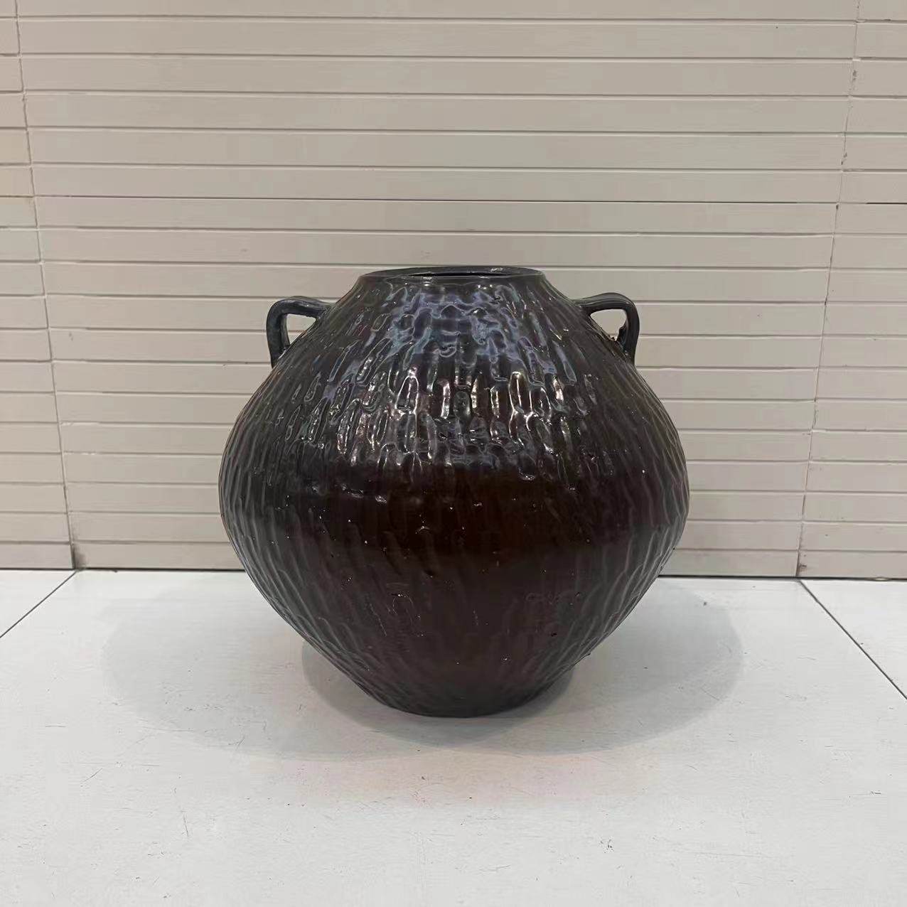 新中式陶瓷花器创意金属色插花花瓶别墅酒店大堂样板房会所摆件品,模玩/动漫/周边/娃圈三坑/桌游,文化/体育周边,淘宝优惠券,粉丝福利购,淘宝优惠卷