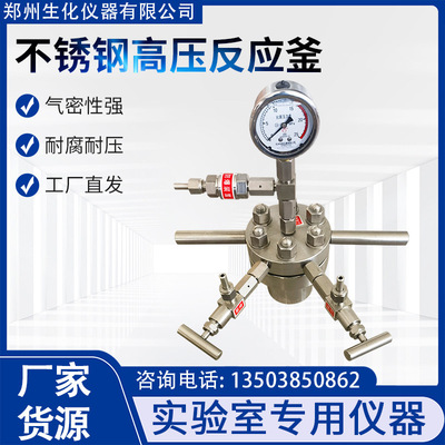 郑州生化简易高压反应釜实验室CF结晶蒸馏高温搪瓷304/316不锈钢