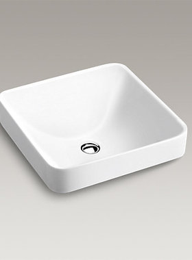 半嵌入式台上盆方形洗手盆陶瓷洗脸盆卫生间面盆洗漱面盆K-2661T