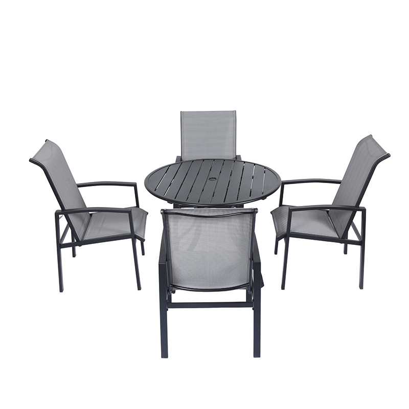 户外休闲桌椅伞铝合金餐桌椅别墅露天阳台室外家具庭院桌椅批发