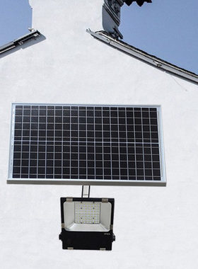 30W超薄光控太阳能投光灯庭院灯户外防水3030贴片64Leds太阳能板