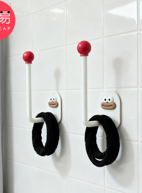 收纳架/发圈A1pn088-壁挂免打孔浴室皮筋头绳挂钩发绳首饰收纳架