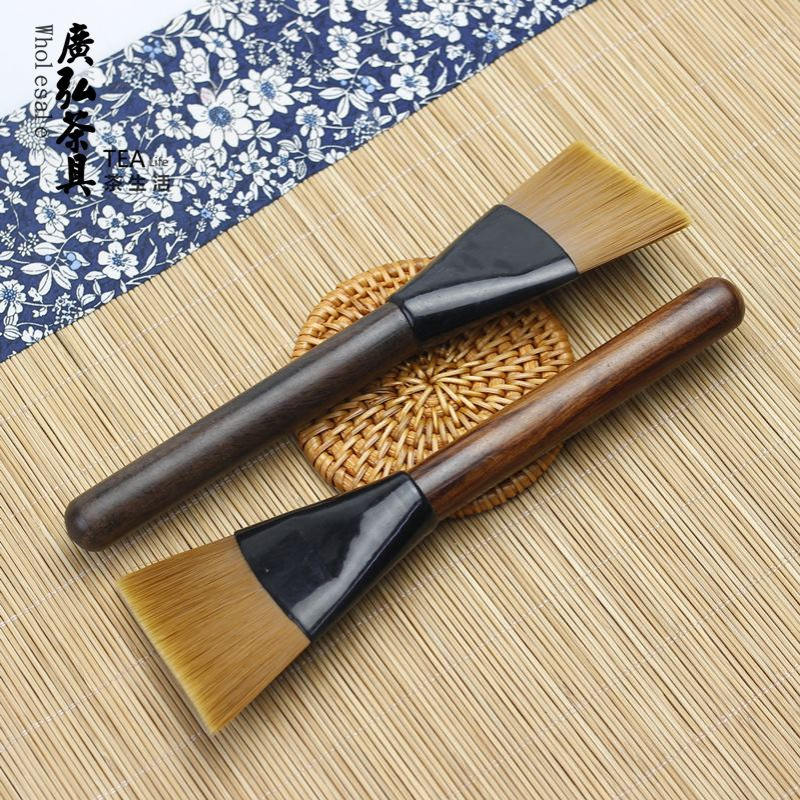 广弘电木刷硬毛刷养壶笔茶盘刷子精工打造檀木电木茶盘刷茶刷茶笔