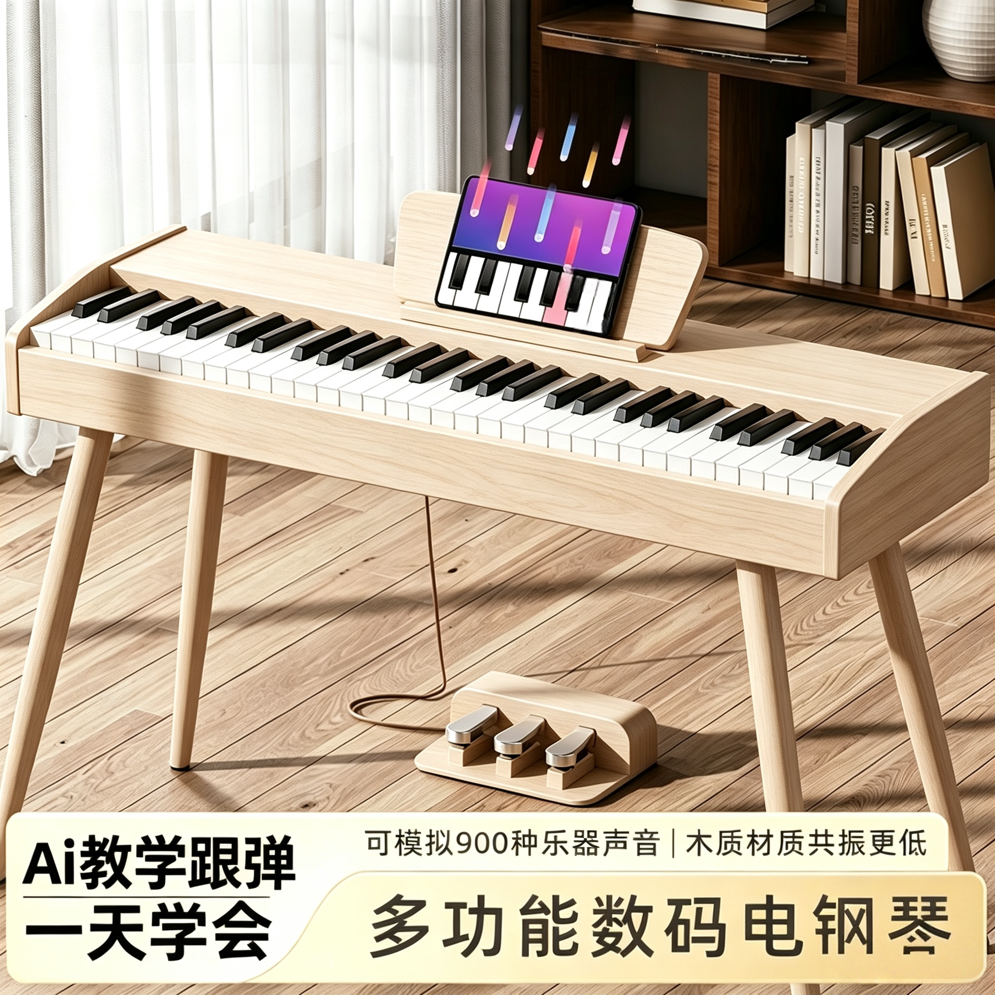 61键电钢琴重力度88键重锤电钢琴成人儿童初学幼师考级专业练琴