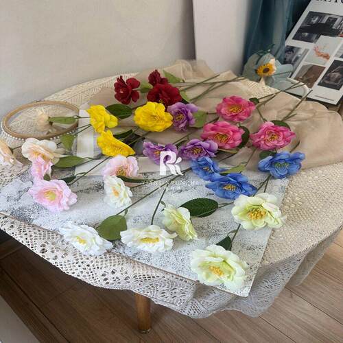 婚庆仿真花头月季玫瑰花花假婚礼堂酒店路引插T台3花AL-1451装饰