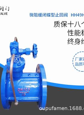微阻缓闭蝶式止回阀HH49H、HH48X