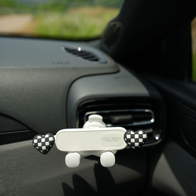 车载支架跨进新品【黑色斑点】出风口重力支架导航支架