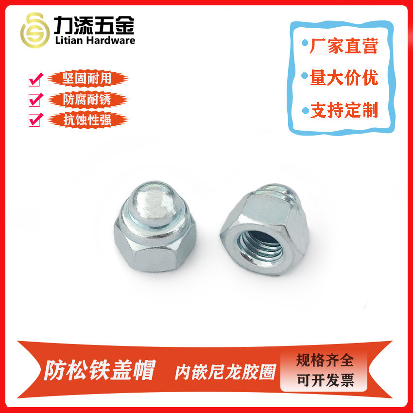 DIN986铁盖帽尼龙圈防松盖型螺母304不锈钢六角一体盖圆球头螺帽,模玩/动漫/周边/娃圈三坑/桌游,文化/体育周边,淘宝优惠券,粉丝福利购,淘宝优惠卷
