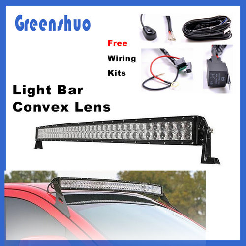 绿烁新款120W 180W 288W 300W4D透镜led弧形长条弯灯led车灯