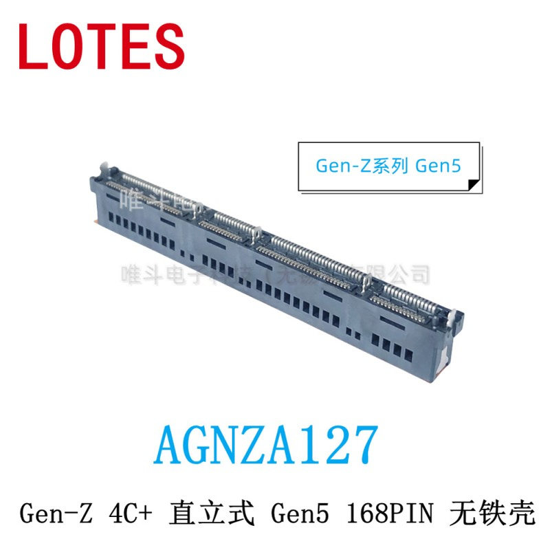 LOTES AGNZA127 GEN-Z 4C+ 20X 直立式母座 168Pin SMT 56G版