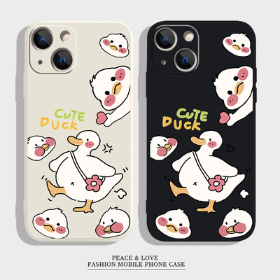 手机壳红米NOTE14生气满屏鸭OPPO一加13适用苹果12卡通iPhone15创意16ProMax趣味OPPOFINDX7ULTRA软iQOOneo10