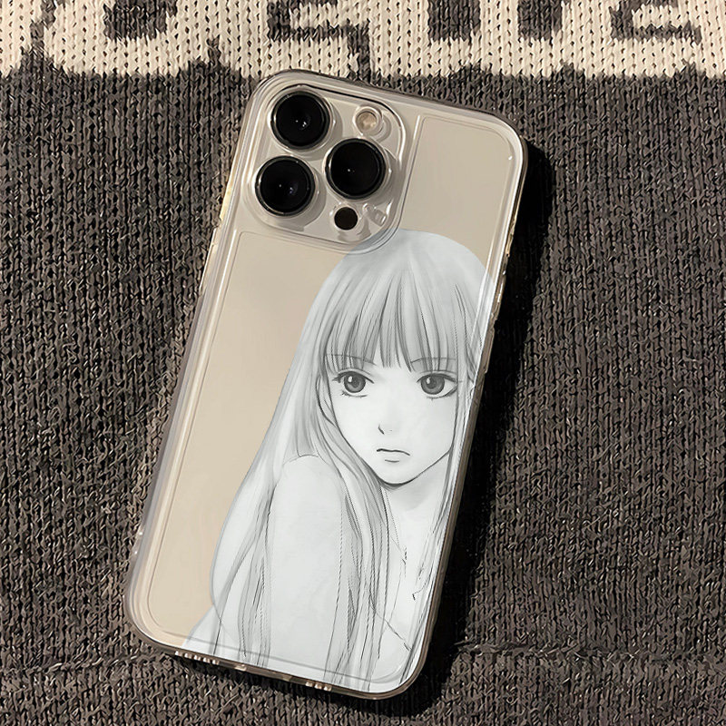 华为畅享80动漫VIVOIQOONEO11苹果17软小众NOVA14适用16PLUS透明iPhone12手机壳13ProMax线条黑沼爽子reno15c
