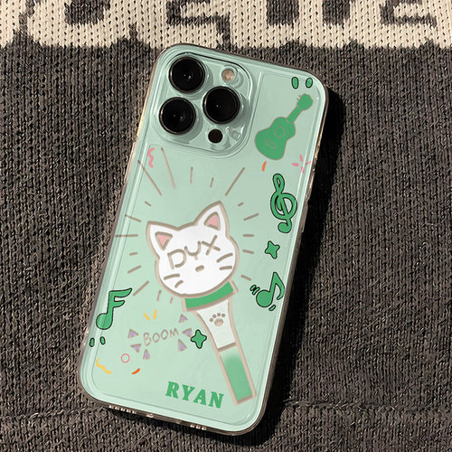 适用iPhone12苹果15创意适用华为PURA90透明13ProMax小众软适用小米17TPRO新款适用14PLUS手机壳丁禹兮应援棒