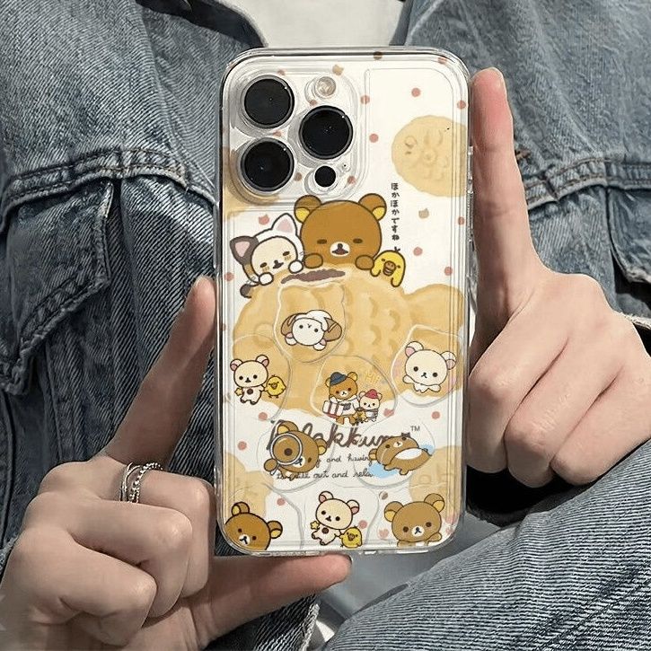鲷鱼烧小熊16ProMax创意适用OPPORENO14可爱K70苹果12透明软手机壳iPhone13红米TURBO4PRO卡通IQOOZ10X小米15