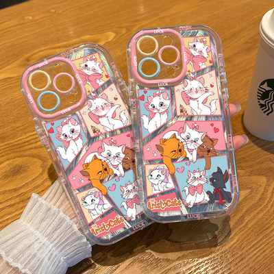 荣耀POWER2可爱iPhone13手机壳软卡通小米17高颜值泡芙羽纱华为NOVA15苹果16plus适用14ProMax插画玛丽mate80