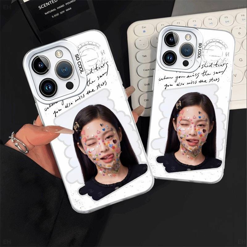 iPhone13创意彩银硬红米NOTE15适用苹果14PLUS高级感ins风16ProMax小众小米17MAX手机壳星星贴纸金珍妮麦芒40