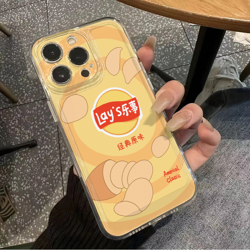 17ProMax苹果13透明软14PLUS原味薯片手机壳Nova12创意IQOO15荣耀POWER适用iPhone16小众OPPOA6PRO荣耀Magic8