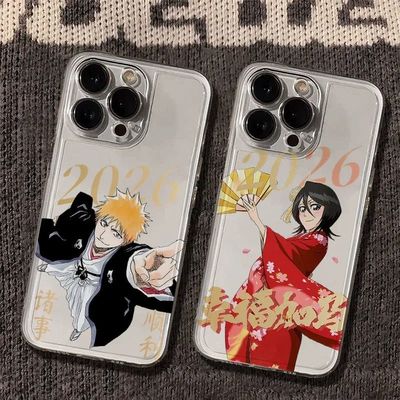 14ProMax卡通荣耀Magic8适用13透明小米17手机壳软iPhone16黑崎一护苹果15PLUS动漫12真我GT8PRO情侣红米K90