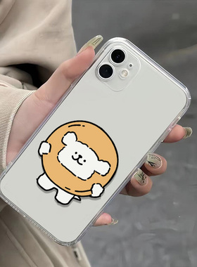 卡通真我NEO7苹果17ProMax手机壳16可爱红米note15透明软14plus创意O白狗华为HI畅享80PRO适用iPhone12一加13