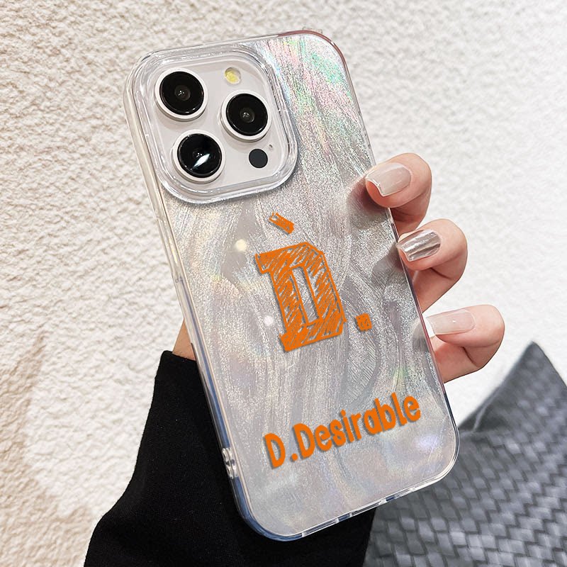小米15ULTRA简约手机壳iPhone14王鹤棣橙D字母适用硬16plus时尚苹果12荣耀300ULTRA羽纱13Pr