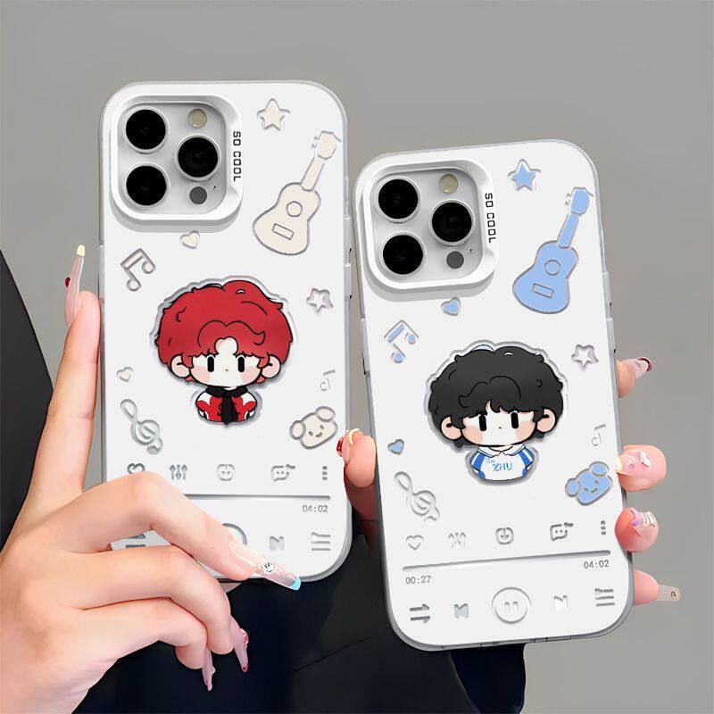 华为MATE80ins风吉他朱志盘iPhone14苹果17创意一加15T彩银手机壳硬13适用16PLUS高级感12ProMax小众VIVOX300
