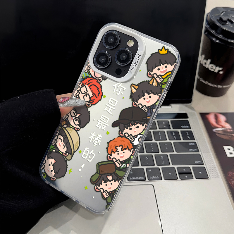 苹果17ProMax创意的十个勤天小米15Ultra手机壳14plus彩银iPhone13硬16适用华为NOVA12卡通OPPOFindx8ins风a5
