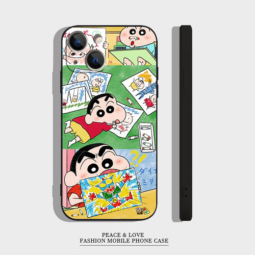 蜡笔小新iPhone16软适用iQOOneo10小米14ULTRA苹果1315plus真我neo7卡通12ProMax手机壳一加ACE5红米k70ULTRA