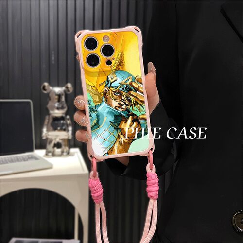 四角开孔华为NOVA13潮酷荣耀gt透明苹果16斜挎手腕挂绳14防摔15plus手机壳软12ProMax适用jojo迪亚哥iPhone17