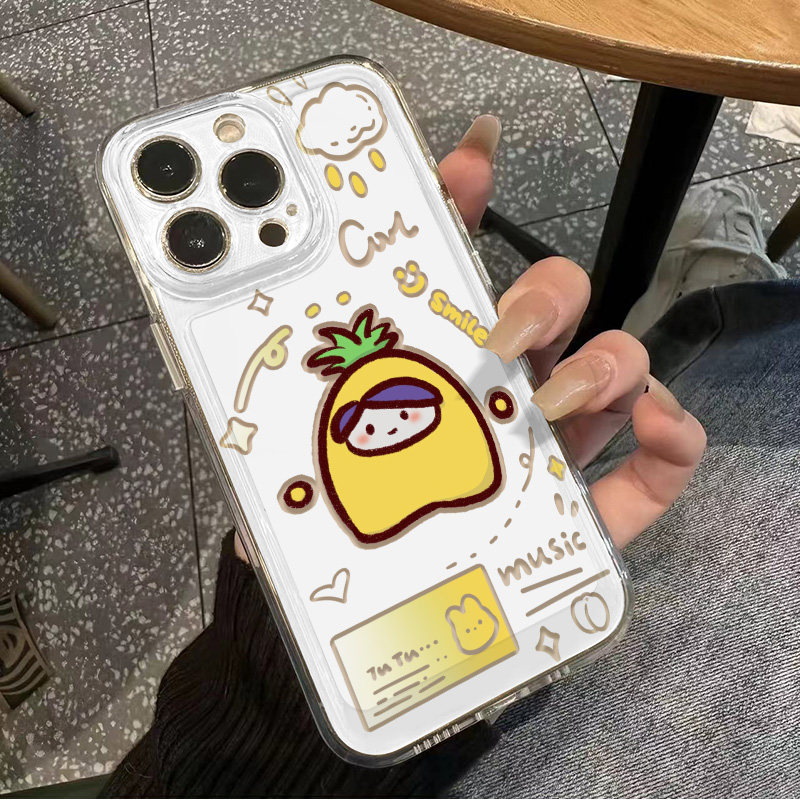 iPhone16promax透明软苹果15pro华为畅享80创意VIVOS20适用蛋仔果宝特攻菠萝吹雪手机壳OPPOA58红米k80小米15