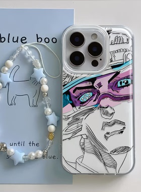 苹果16JOJO的冒险15ProMax创意14plus手机壳带挂绳iPhone13适用硬OPPOReno12大孔荣耀x70i潮酷OPPOFindx8小众