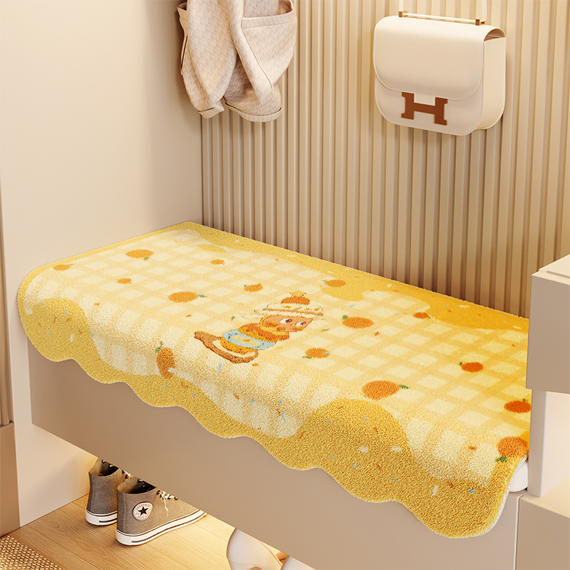 星星人卡通可爱换鞋凳坐垫加厚垫