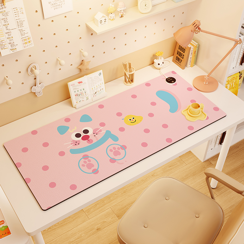 加热鼠标垫桌垫少女心卡通办公室