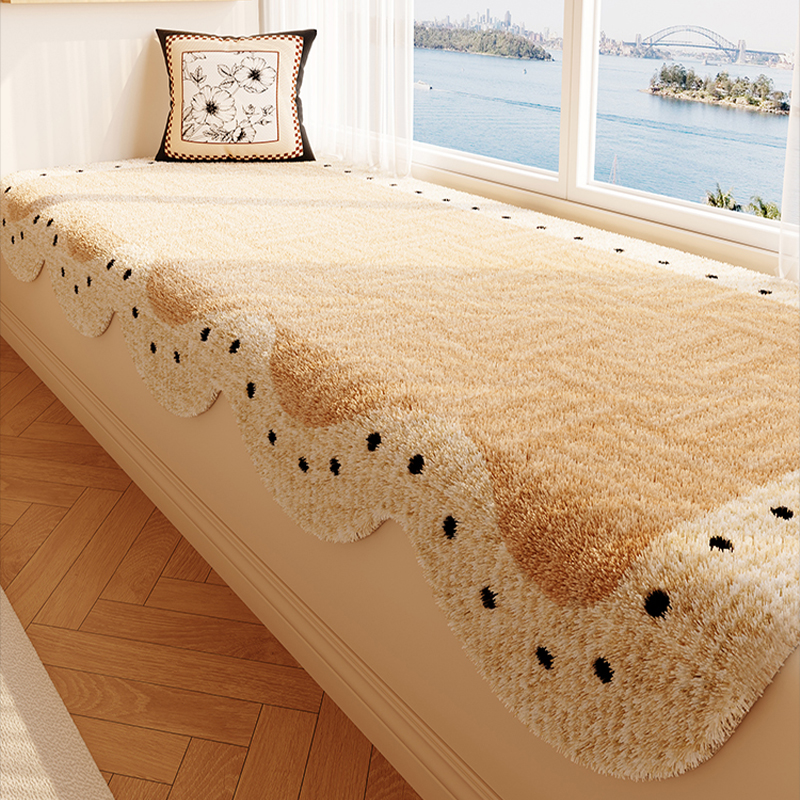 法式主卧飘窗垫毛绒阳台垫窗台垫