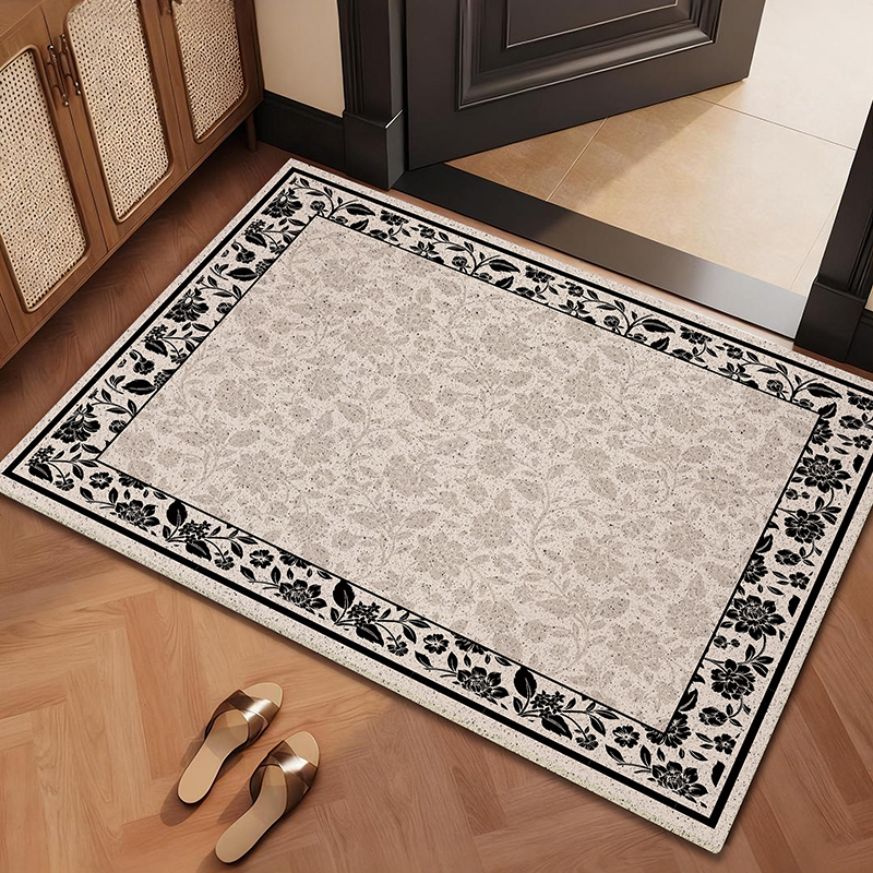 复古风家用入户玄关垫美式花卉高