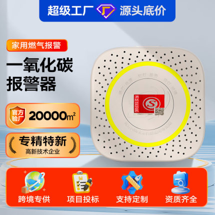 3C一氧化碳报警器家用报警器餐饮液化气丙烷天然气煤气检测仪