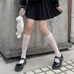 薄款 觅橘肤蕾丝小腿袜定做女ins玫瑰花丝袜美腿显瘦夏季 洛丽塔绣