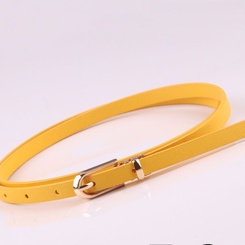 女士糖果色百搭细腰带裙装专用装饰皮带多色简约风