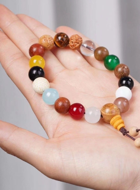 手串男女佛珠款十8多宝18籽手链手饰