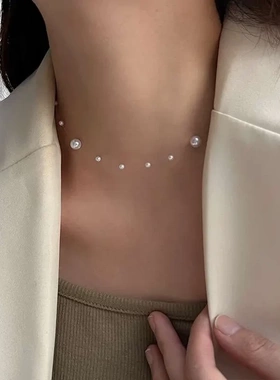 满天星项链法式气质小众颈链锁骨链女气质名媛秋季时尚款