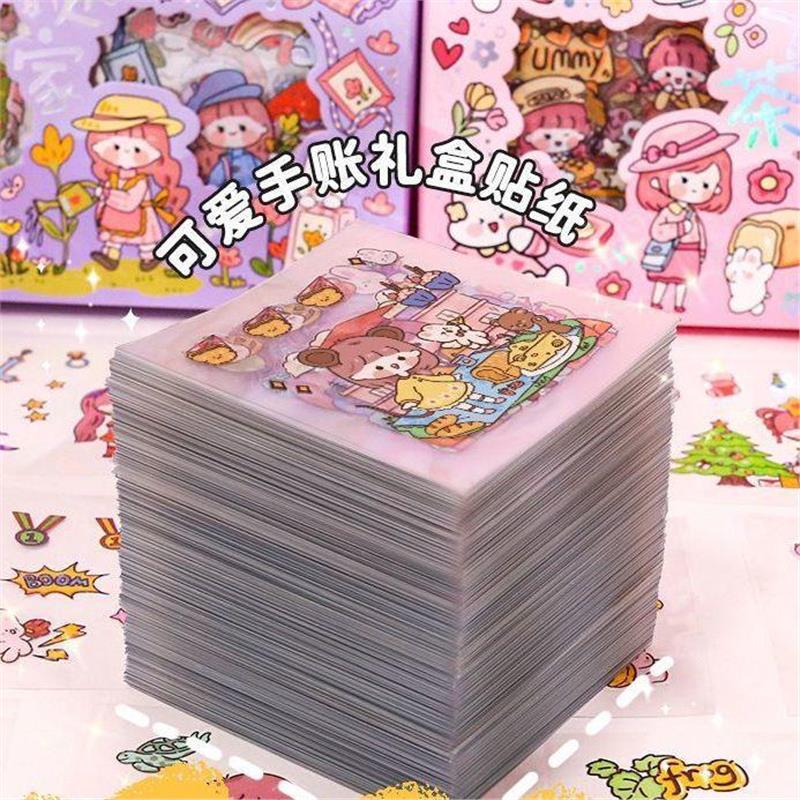 防水贴纸儿童手账DIY贴纸可爱少女卡通可爱装饰笔记本素材贴纸D2