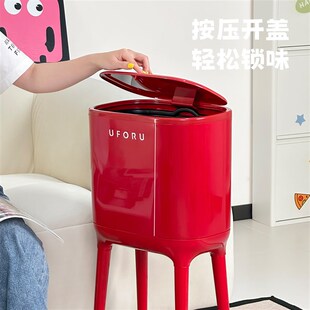 高颜值带盖可移动大容量免弯腰卫生桶 厨房垃圾桶家用2025新款
