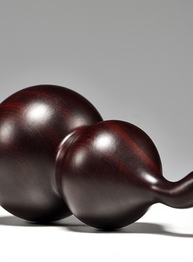 黑檀木雕葫芦实木质葫芦摆件客厅家居装饰玄关桌面摆设开业送礼品