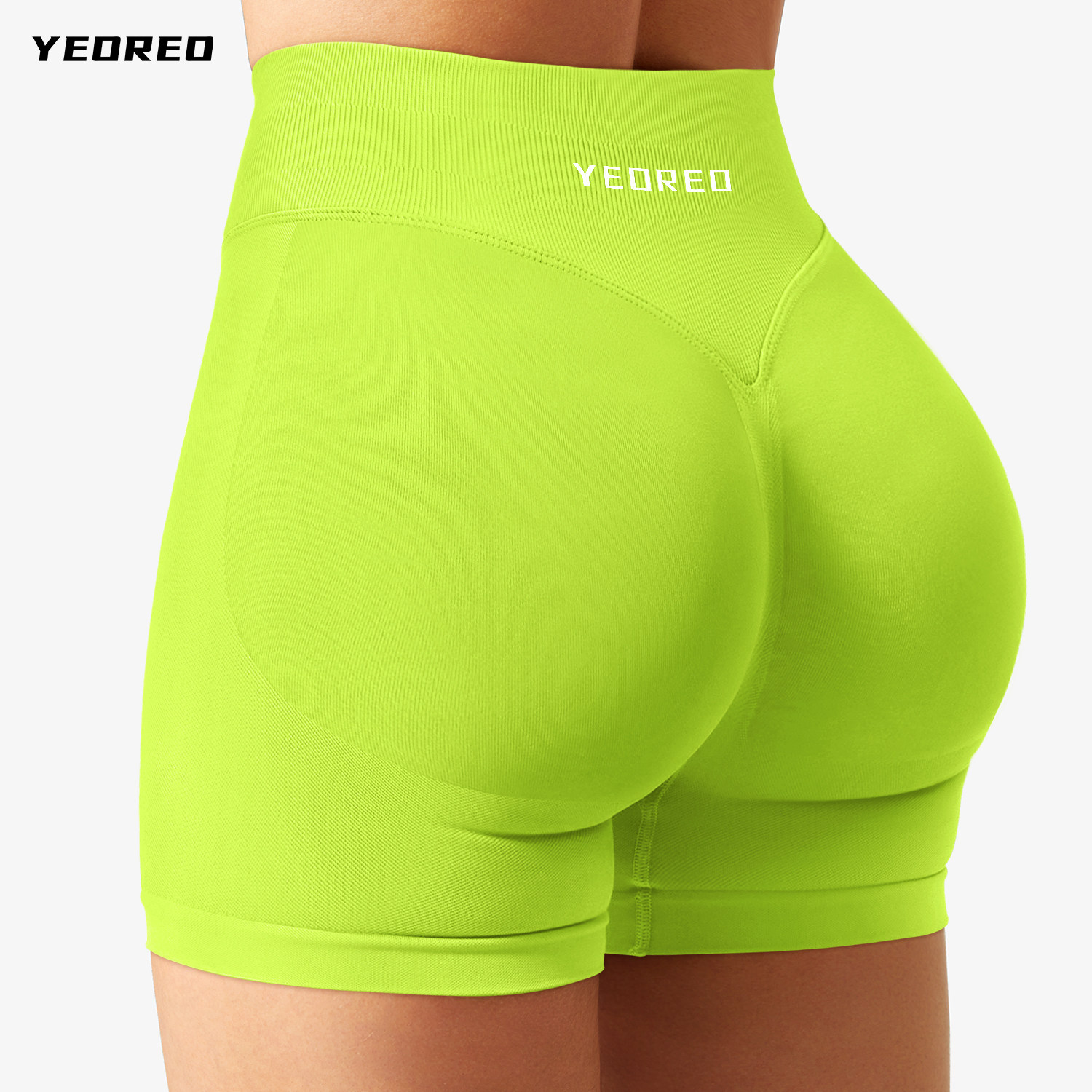 YEOREO Softhue无缝瑜伽短裤女提臀健身蜜桃短裤健身服运动瑜伽裤