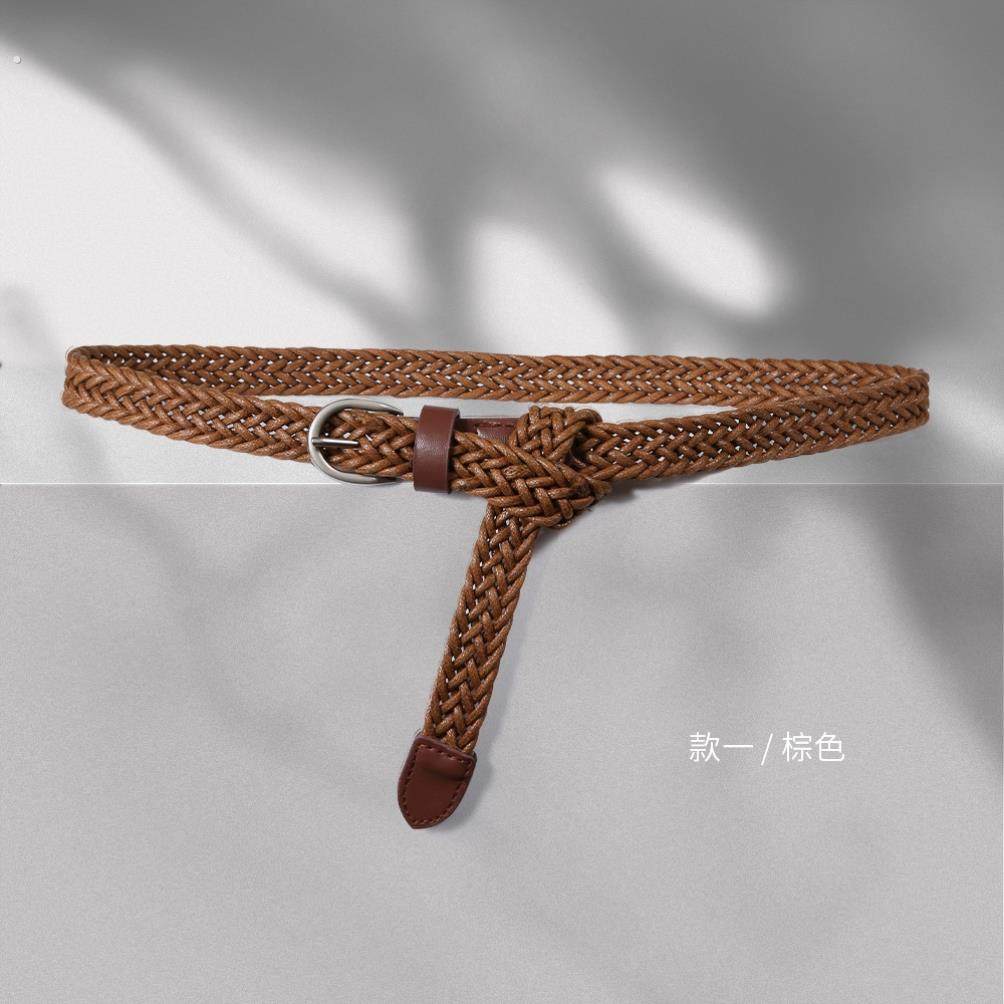 棉麻腰绳通用潮牛仔裤腰带配裙子酷ins女百搭休闲 系圆环腰带外搭