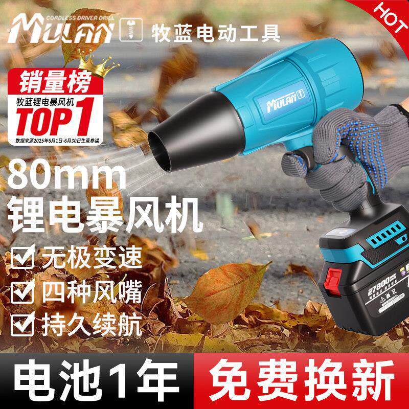 德国暴力涡轮风扇强力吹风机大功率鼓风机锂电工业级吹落叶吹尘器